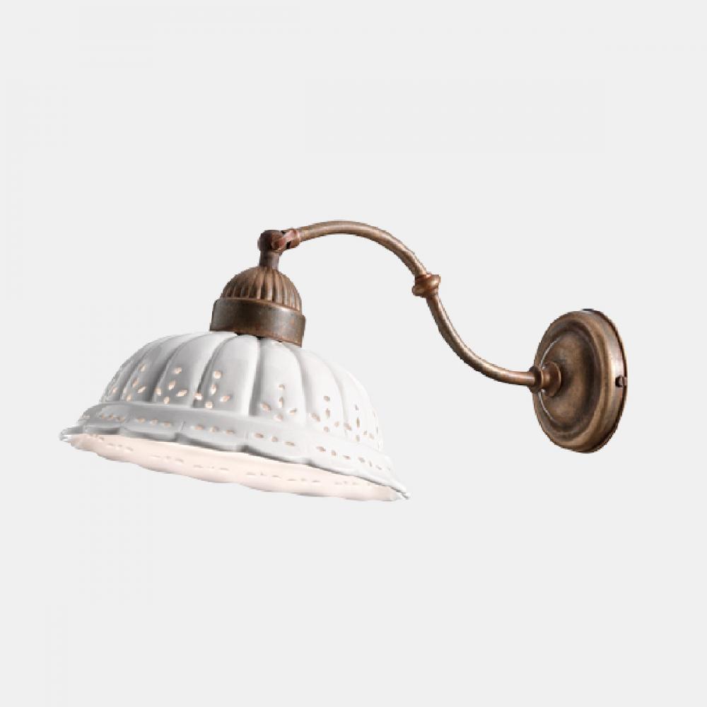 medena perforovana bura romanticka biela keramika nastenne svietidlo lampa osvetlenie mediteransky vidiecky provensalsky styl lampy lameridiana budapest lampy obyvacia izba kuchyna spalna il fanale anita.jpg